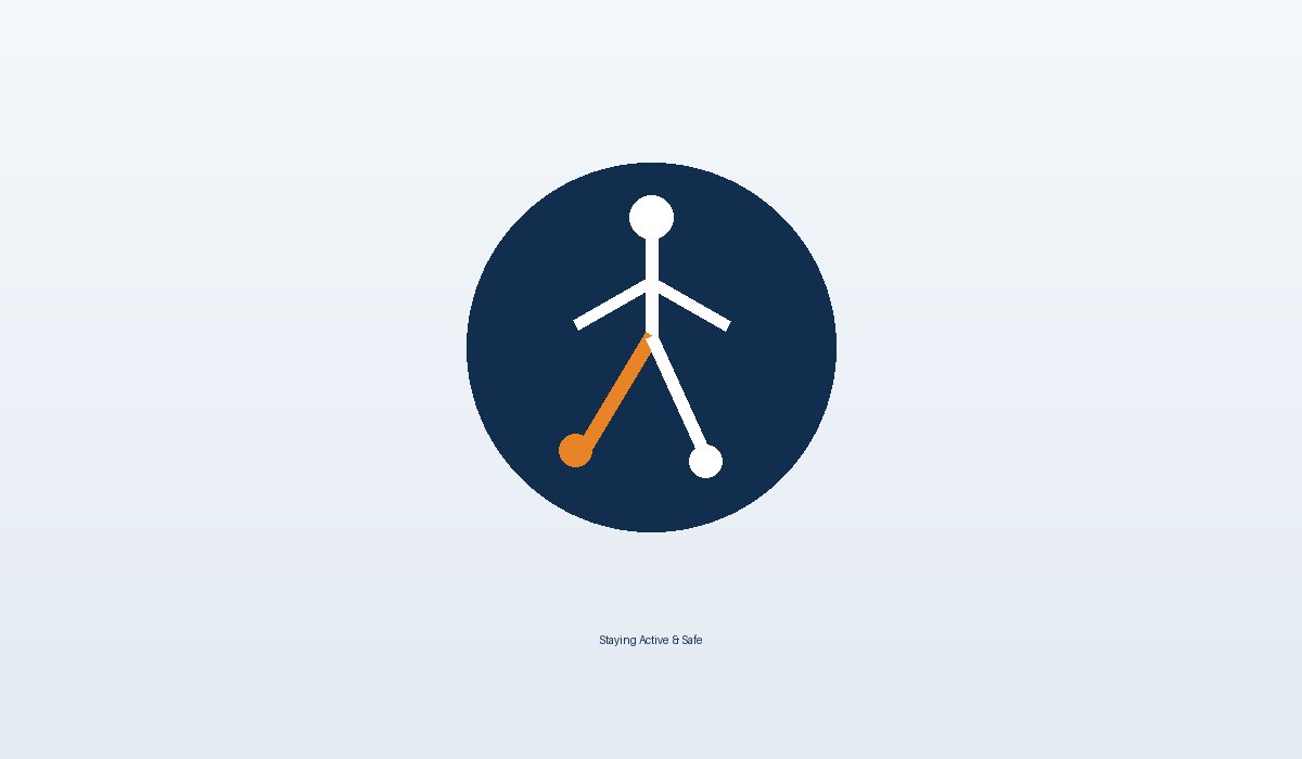 Illustration for staying active and safe